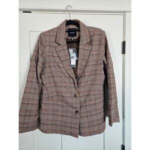 Vero Moda plaid blazer size 8 NWT